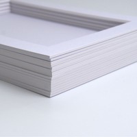 Bingkai Foto S&L Acid Free Matboard dengan Papan Penyangga Bingkai Tunggal Bentuk Persegi Panjang Warna Putih Model A01030