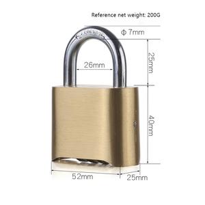 Hot bán resettable Brass 4 chữ số Heavy Duty cửa màu đen kết hợp ổ khóa pad Ổ khóa cho các trường học phòng tập thể dục tủ - Product Image 5