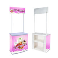Table de présentation portable en plastique et aluminium pour la promotion en magasin