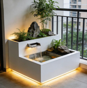 H039 Jardinière publique moderne en acier inoxydable de forme personnalisée unique pour la décoration de jardins, balcons et patios - Product Image 2
