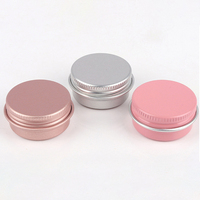 Fabricant de conteneurs Boîte de conserve en métal personnalisée Pot à bougie rond en métal aluminium pour crème cosmétique avec bouchon à vis