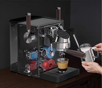Écran LED pour machine à expresso, machine à café expresso cappuccino à écran tactile en acier inoxydable, machine à café à durée d'infusion réglable