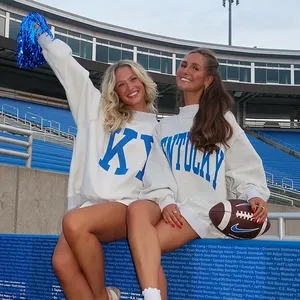 Nuovi Arrivi in Vendita: Felpa Oversize Reversibile con Collo Alto per Donne e Ragazze, Stile Universitario, Logo Personalizzato - Product Image 2