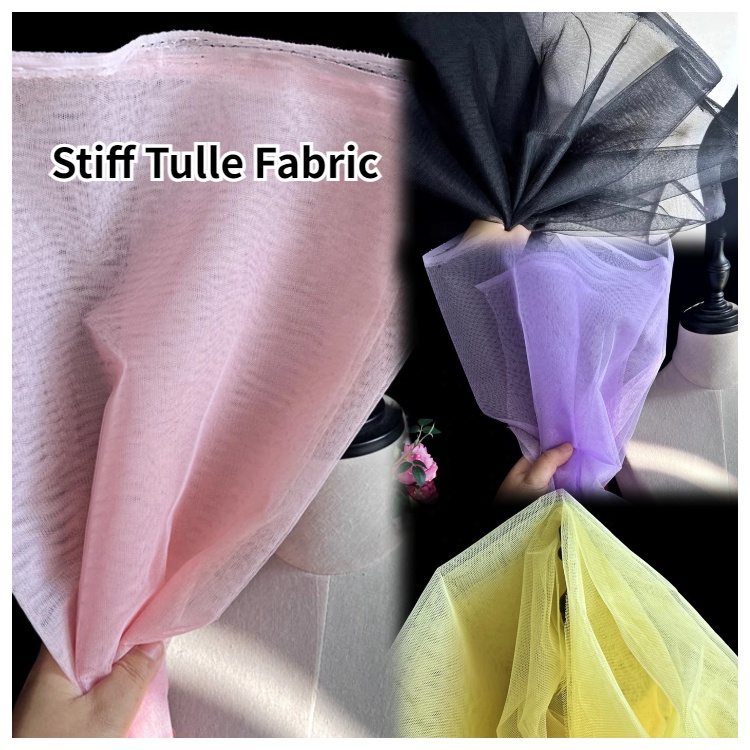 stiff tulle fabric hard mesh net fabric for tutus