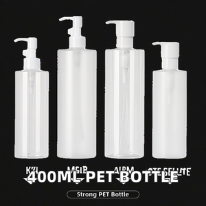 Kozmetik losyon yüz maskeleri oje gıda sınıfı <span class=keywords><strong>PP</strong></span> için 400ml şeffaf plastik dikdörtgen evcil hayvan şampuanı şişe boş - Product Image 2