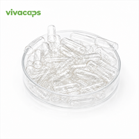 Capsules de gélatine vides transparentes de taille 0, capsules de gélatine blanches transparentes