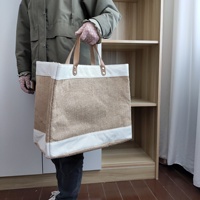 Fabricant professionnel de sacs fourre-tout en lin en stock, sacs cadeaux, sacs de shopping, sacs à main au design patchwork