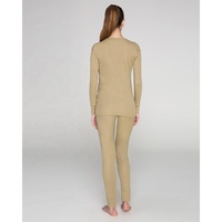 Ensemble de sous-vêtements longs pour femmes de haute qualité, turcs, thermiques, respirants, écologiques, doux et chauds, couleur kaki