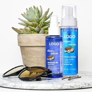 Hot bán 5 trong 1 dừa hữu cơ Shea dầu bọc tôi tạo bọt Mousse Curl Mousse mạnh mẽ giữ cạnh Gel tạo kiểu tóc sản phẩm - Product Image 5