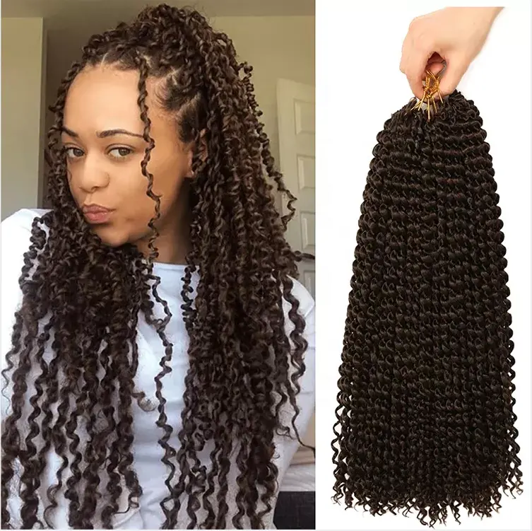 Passion Twist – Extensions de cheveux tressés au Crochet, ondulés et ombrés, pour mèches douces en détresse