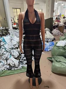 Tute <span class=keywords><strong>Chic</strong></span> da <span class=keywords><strong>donna</strong></span> Mujer un pezzo in pizzo scavato tuta Sexy <span class=keywords><strong>abbigliamento</strong></span> <span class=keywords><strong>donna</strong></span> 2024 primavera estate - Product Image 2