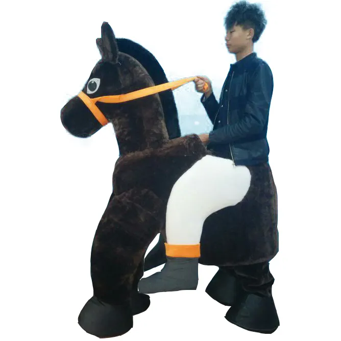 adult two person wear horse mascot costume custom for sale