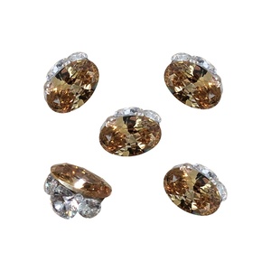 Paso Sico Bijou d'ongle couleur champagne sans base, pavé de zircons, cœur scintillant pour accessoires d'ongles en forme de boule - Product Image 5