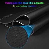 Tapis de souris RGB LED, grand impression personnalisée, éclairage et circuit, lumineux, pour jeu
