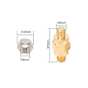 Brass kết nối Bolt Brass thiết bị đầu cuối Pin bu lông Nut và Bolt Set 3/8-16 Side Pin bài Adapter