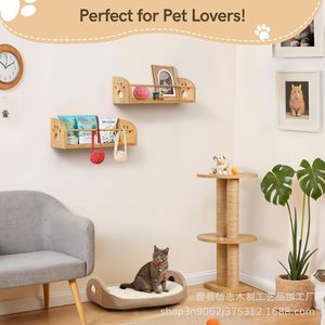 Wooden <b>Wall</b> <b>Mounted</b> Display Rack Rectangle Multipurpose Storage For Bedroom Entryway Decorative <b>Shelf</b> - Product Image 5