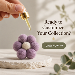 Boules de feutre <span class=keywords><strong>d</strong></span>ésodorisantes artisanales en laine, parfum naturel pour la maison, diffuseur de voiture sans parfum, en forme de petite grappe, vente en gros usine - Product Image 6