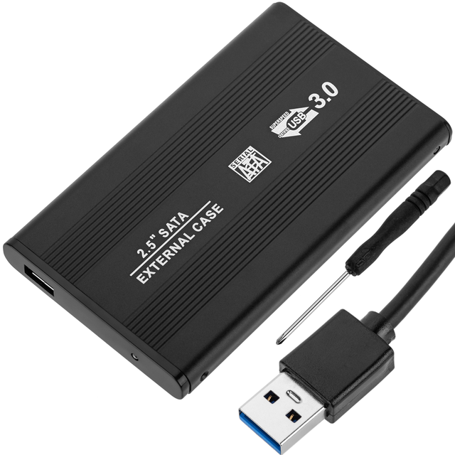 USB 3.0 SATA HD HDD Transcend External Hard Disk Drive Enclosure External Case Box 2.5 Inch Aluminium Hard Drive Case for PC