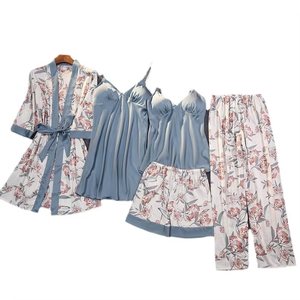 Conjunto de Pijamas de Encaje para Mujer, de Alta Calidad, con Estampado, Holgado, Cómodo, Transpirable, para el Hogar - Product Image 5