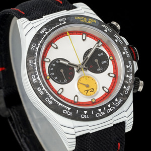 Reloj de Pulsera Cronógrafo Prestige NTPT de Carbono Blanco con Esfera Redonda de Carreras, Reloj para Hombre, Reloj de Competición <span class=keywords><strong>Grand</strong></span> <span class=keywords><strong>Prix</strong></span> - Product Image 2