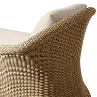 Chaise longue de piscine pour hôtel-resort, mobilier d'extérieur, lit de plage, résistant aux intempéries, lit de jour de luxe en rotin