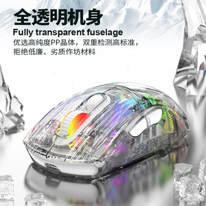 Xunfox Transparent Mechanical <b>Mouse</b> 2.4G <b>USB</b> RGB Gaming <b>Mouse</b> - Product Image 2