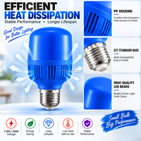 Ampoule LED rouge 5W 10W 15W E27, lumière colorée T50 T60 T70, éclairage décoratif pour les fêtes et les vacances