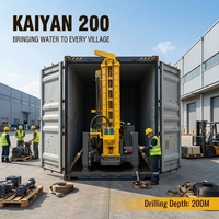 Foreuse hydraulique portative diesel KY200 pour puits d'eau, équipement de forage de 200 m sur roues