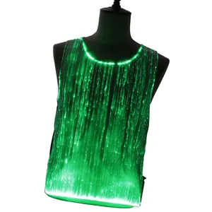 RGB Kleuren Verwisselbare Music Light up Glasvezel Meisjes Party Dress Rave LED Glow in The Dark Lichtgevende Festival Kleding