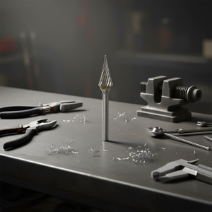 Fraise rotative conique Ttake Ab8800, diamètre 6 mm, longueur 20 mm, coupe Z6 pour le meulage et le façonnage de précision des métaux - Product Image 3