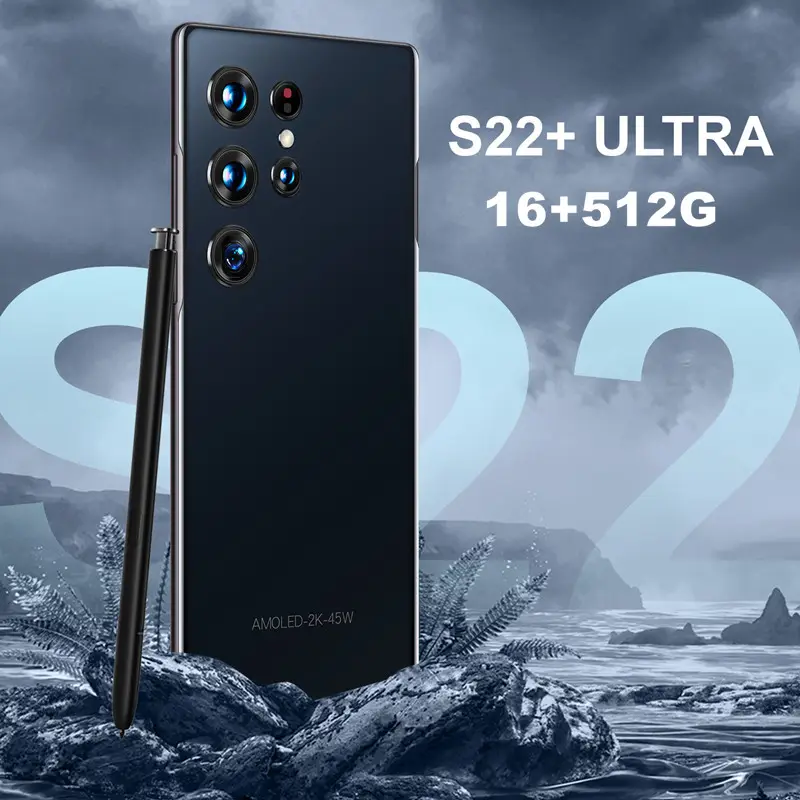 Original S22 ultra gaming phone 7.3inch Full Screen Cellphone Dual Sim Face ID Smartphone 16+512G Mobile Phone