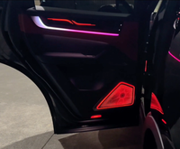 Éclairage d'ambiance dynamique pour tableau de bord Porsche Cayenne 2024+ : Bande lumineuse de console centrale et éclairage de cache-haut-parleur de porte