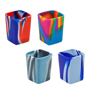 Verres à vin carrés réutilisables incassables camouflage en silicone de qualité alimentaire pour les voyages en extérieur et l'usage domestique - Product Image 3