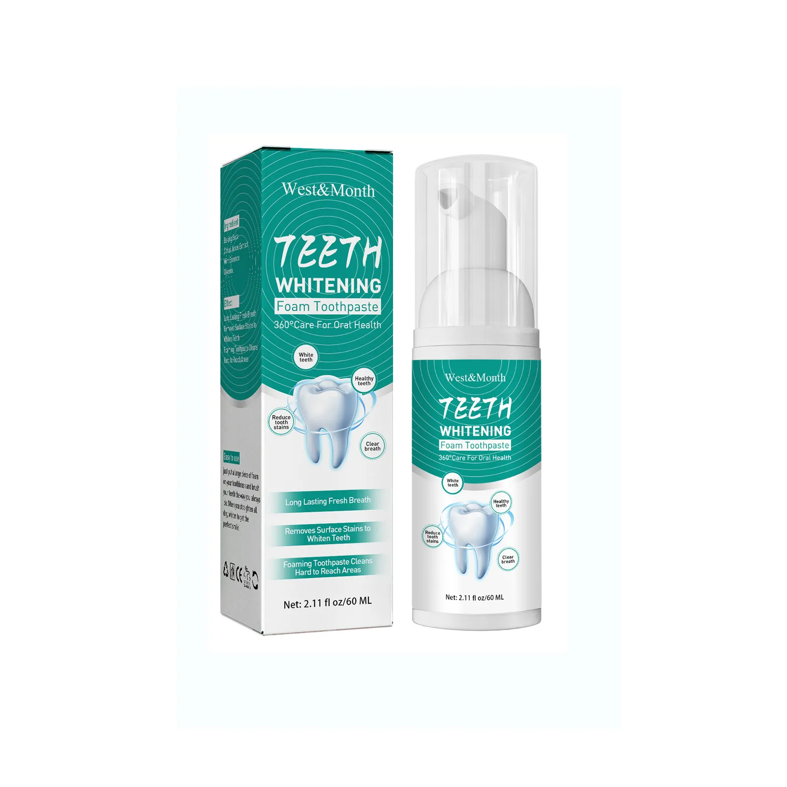 ओएम दांत फोम टूथपेस्ट दांतों का मौखिक स्वच्छता टूथपेस्ट ब्लीचिंग को हटाने के दाग दांत के उपकरण दांतों को सफेद करना
