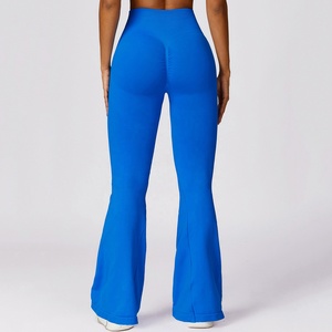 กางเกงทรงบานไม่มีรอยต่อสำหรับผู้หญิงกางเกงวิ่งตัวยาวแบบสั้นทรงพลัสไซส์ - Product Image 2