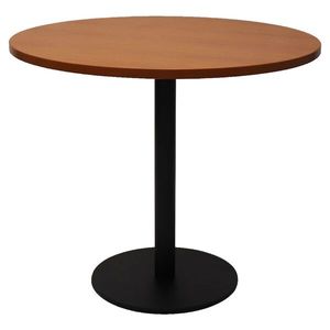 Table à manger ronde moderne et traditionnelle en métal avec plateau en bois, pour usage hôtelier, finition personnalisée, mobilier commercial - Product Image 2