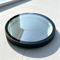Fenêtre de toit automatique pour villa, ronde, motorisée, avec pare-soleil intégré, moustiquaire, drainage étanche, pour escalier et sous-sol