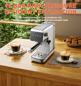 Cafetera Espresso Táctil para el Hogar, de Acero Inoxidable, Semiautomática, Estilo <span class=keywords><strong>Italiano</strong></span>, para Casa y Oficina - Product Image 2