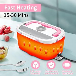 110V/12V Stainless Steel Construction Thermal Heating Electric <b>Lunch</b> <b>Box</b> with Carry Bag for Kitchen Use Portable Design - Product Image 3