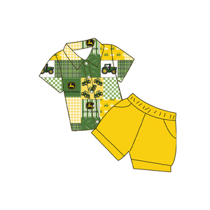 Conjunto de Ropa de Verano para Bebé, Personalizable, con Pantalones Cortos y Camiseta con Estampado Occidental, 2 Piezas - Product Image 5