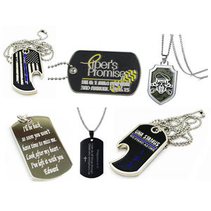 ป้ายชื่อสัตว์เลี้ยงแบบโลหะสแตนเลส ปรับแต่งได้ สำหรับสลักชื่อ หมายเลขติดต่อเจ้าของ ใช้เป็นสร้อยคอ - Product Image 3