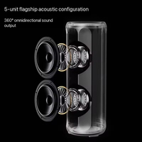Altavoz Inalámbrico Portátil con Sonido Envolvente de 360 Grados, Resistente al Agua, con Luces LED RGB, Construcción de Metal y Plástico, Diseño Innovador para Exteriores