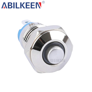 Interruptor de Botão de Pressão Pequeno Mini 2A 36V com Trava Automática de Alta Cabeça - Product Image 1