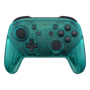 EXtremeRate Clear Pure Green Faceplate Backplate Handles DIY Replacement Full Housing Shell Cover for <b>Switch</b> Pro Controller - Product Image 3