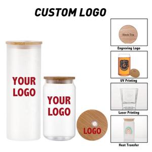 Verres à boire personnalisés en gros de 16 oz et 20 oz, verres à café et à bière, gobelets avec couvercle en plastique et paille - Product Image 3