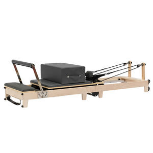 <span class=keywords><strong>Reformer</strong></span> Pilates pliable et portable en bois d'érable pour usage domestique, ensemble 5 pièces écologique avec ressorts réglables pour le renforcement du tronc, idéal pour studio de Pilates - Product Image 1