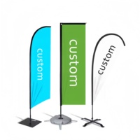 Drapeau publicitaire personnalisable de style rétro pour salon de coiffure, plume avec logo, 7,5 pi x 13 pi, pour décoration extérieure