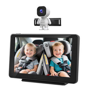 Moniteur de siège arrière grand angle requis, siège de sécurité pour voiture, moniteur Android, mini caméra WiFi pour la surveillance à domicile, en voiture et du bébé - Product Image 1