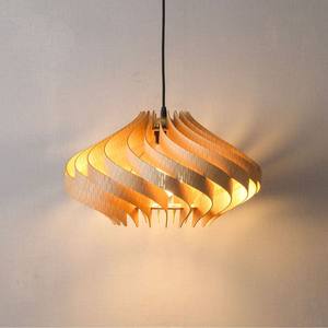 โคมไฟเพดานรูปทรงเกลียวสร้างสรรค์ สไตล์วบิซาบิ ย้อนยุค เหมาะสำหรับตกแต่งห้องนอน บาร์ โคมไฟไม้ - Product Image 3