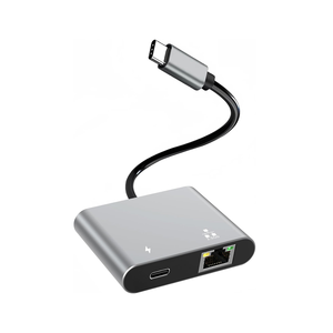 2 Trong 1 Nhôm Hợp Kim Bìa <span class=keywords><strong>USB</strong></span> Loại C 2.5G Ehernet RJ45 1000Mbps Adapter Với Pd Nhanh Chóng Sạc Cổng <span class=keywords><strong>USB</strong></span> <span class=keywords><strong>3.0</strong></span> Hub Chuyển Đổi - Product Image 1
